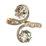 Antique Edwardian Toi et Moi Old European Diamond Ring - 1.75ct TW