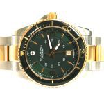 Victorinox Swiss Army Maverick Two Tone Watch Green Dial