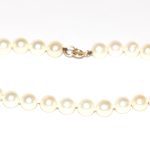 6-6.5mm Cultured Pearl Bracelet 14kt Yellow Gold Clasp 7.5" Long