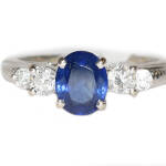 White Gold Sapphire and Diamond Ring - 1.45ct