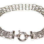 White Gold Chain Statement Bracelet