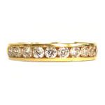 Yellow Gold Channel Set Diamond Band - 1.00ct TW
