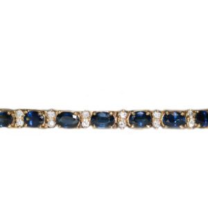 Sapphire and Diamond Tennis Bracelet - 12.00 ct. TW