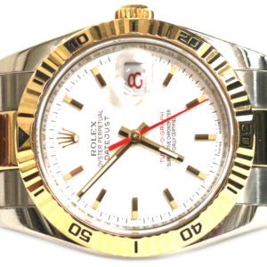 Rolex Two Tone Turn-O-Graph White Dial 36mm