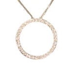 Antique Diamond Circle Pendant - 1.50ct TW