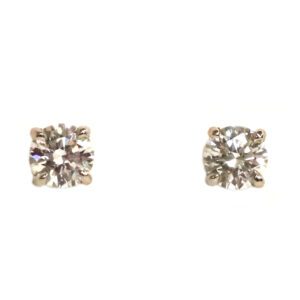 Lab Grown Diamond Stud Earrings White Gold - 1.50 ct TW