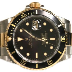 Rolex Two Tone Submariner 40mm Black Dial with Date