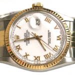 Rolex Datejust White Roman Dial Two Tone