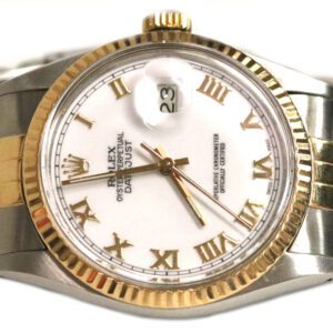 Rolex Datejust White Roman Dial Two Tone