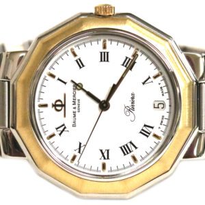 Baume & Mercier Riviera Two Tone White Roman Dial