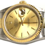 Rolex 36mm Two Tone Oyster Perpetual Datejust Champagne Dial