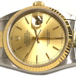 Rolex 36mm Two Tone Oyster Perpetual Datejust Champagne Dial