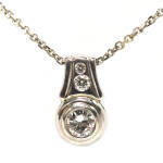 White Gold Diamond Pendant 0.70ct TW
