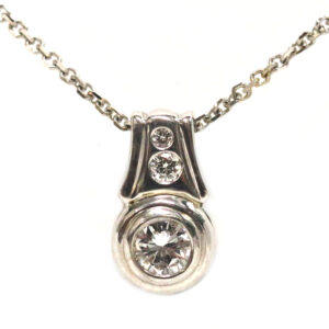 White Gold Diamond Pendant 0.70ct TW